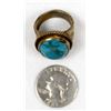 Image 6 : Navajo Brass & Turquoise Ring, Size 9.5