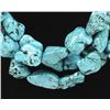 Image 2 : Navajo 3 Strand Turquoise Howlite Nugget Necklace