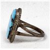 Image 3 : Navajo Old Pawn Sterling Bisbee Turquoise Ring