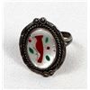 Image 1 : Navajo Sterling Inlay Cardinal Ring, Size 12