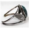 Image 5 : Navajo Old Pawn Sterling Turquoise Bracelet