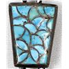 Image 2 : Zuni Old Pawn Sterling Inlay Turquoise Bolo Tie