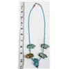 Image 8 : Navajo Turquoise Elephant Fetish Necklace