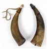 Image 1 : 2 Revolutionary War Era Powderhorns