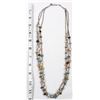 Image 7 : Navajo Liquid Silver Multi-Stone Bead Necklace