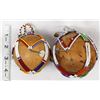 Image 9 : Pair of African Beaded Gourd Snuff Containers