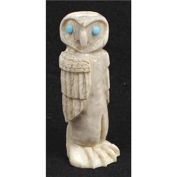 Zuni Carved Antler Owl Fetish by Camilio Martinez