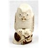 Image 1 : Zuni Carved Antler Owl Fetish by Esteban Najera