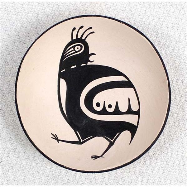 2003 Acoma Pottery Quail Bowl by Dean Reano