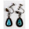 Image 1 : Navajo Sterling Turquoise Screwback Earrings