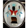 Image 2 : Navajo Sterling Inlay Crown Dancer Bracelet