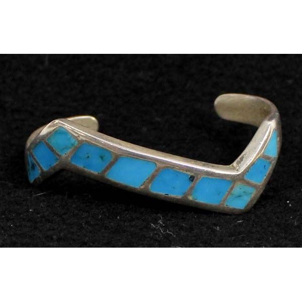 Navajo Sterling Inlay Turquoise Bracelet