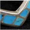 Image 3 : Navajo Sterling Inlay Turquoise Bracelet
