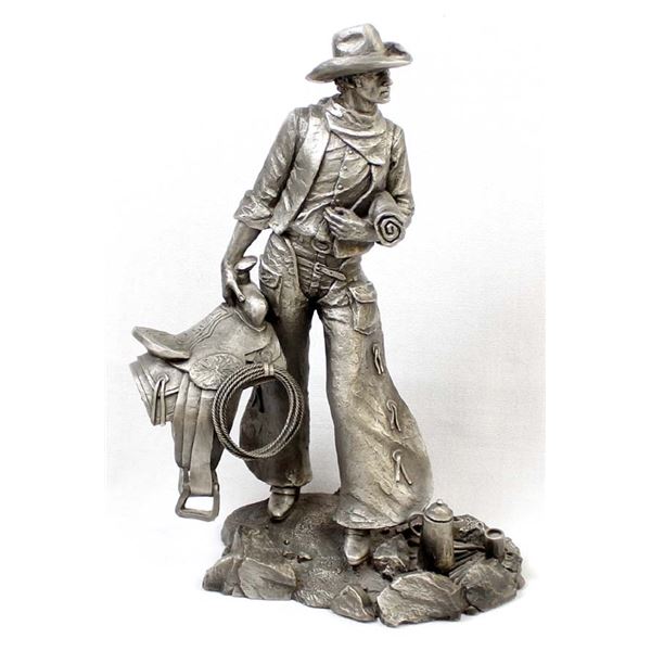Jim Ponter Fine Pewter Statue ''The Wrangler''