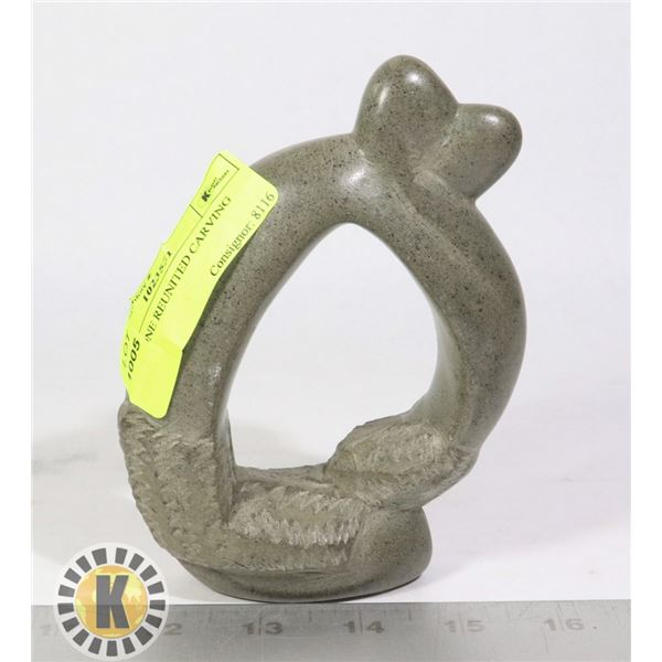 SOAPSTONE REUNITED CARVING HEAVY