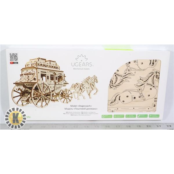 UGEARS MECHANICAL WOOD MODEL, STAGECOACH