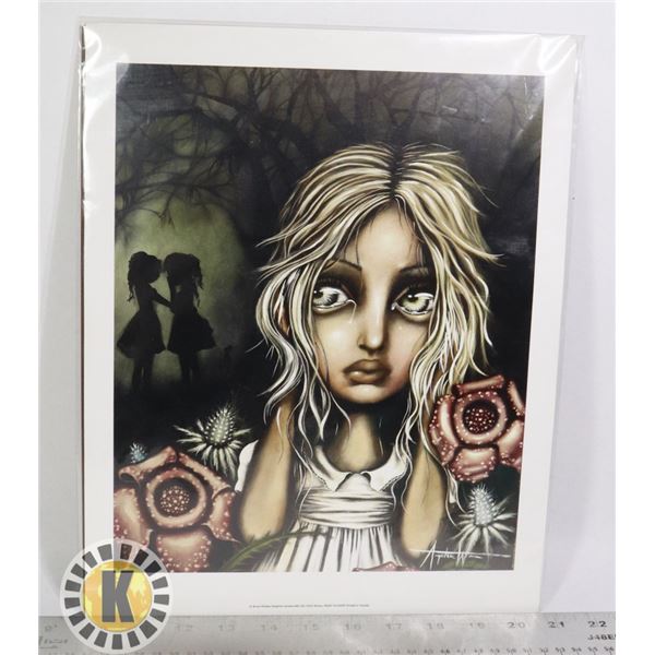 ANGELINA WRONA ART PRINT "PSSST", SEALED