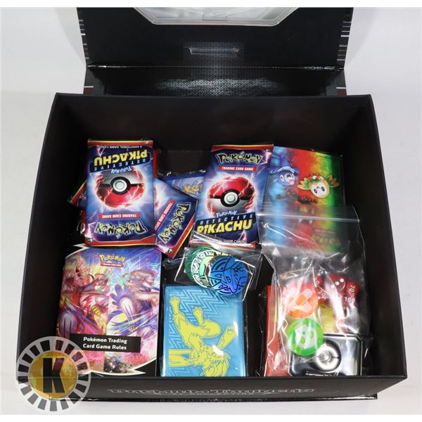 POKEMON BOX WITH x3 BOOSTERS, x2 ENERGY CARD PACKS