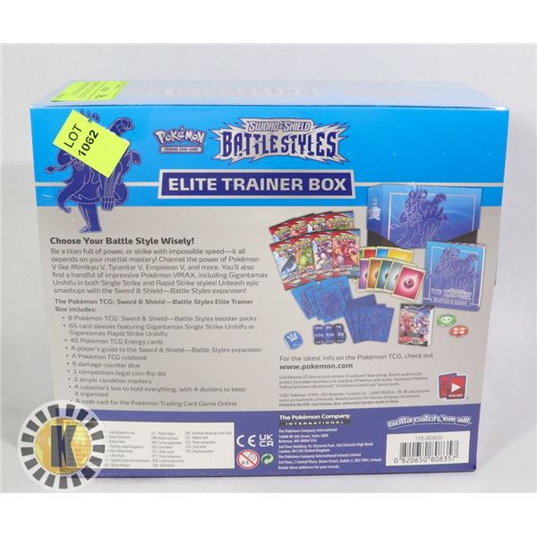 POKEMON BATTLE STYLES ELITE TRAINER BOX NEW SEALED