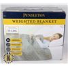 Image 1 : PENDLETON WEIGHTED BLANKET 15 LBS 48" X 72" BEIGE