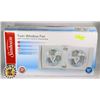 Image 1 : TWIN WINDOW FAN WITH THERMO CONTROL IN BOX