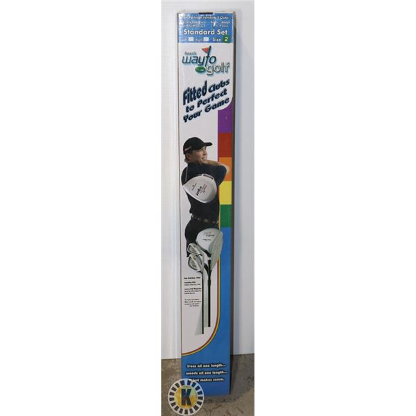 SET OF WAY TO GOLF CLUBS (7 CLUB SET) SIZE 2