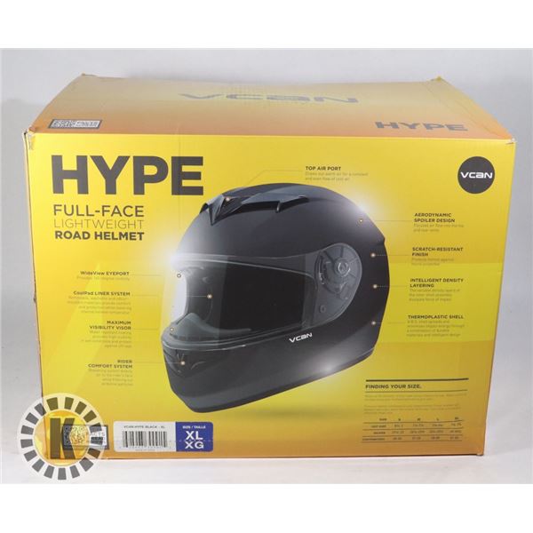 HYPE FULL FACE LIGHTWEIGHT ROAD HELMET