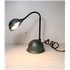Image 1 : 5) DARK GREEN HALOGEN SWIVEL LAMP
