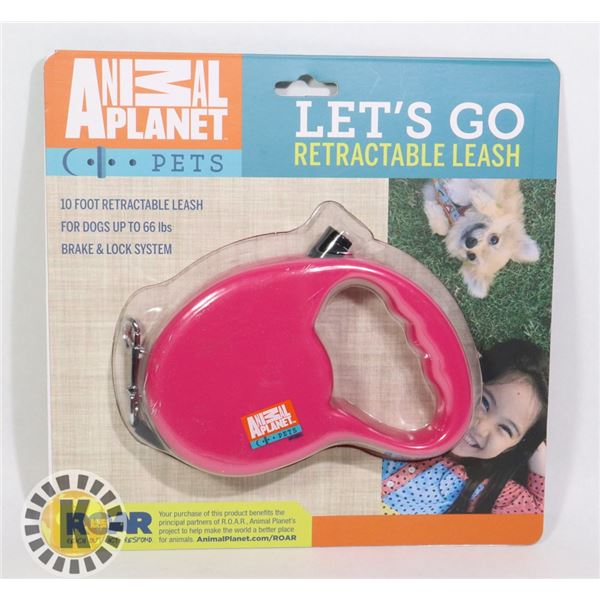 NEW ANIMAL PLANET 10' RETRACTABLE LEASH FOR