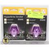 Image 1 : TWO NEW 4 MODE LED HYPER BRITE STROBE CLIP ON LIGH