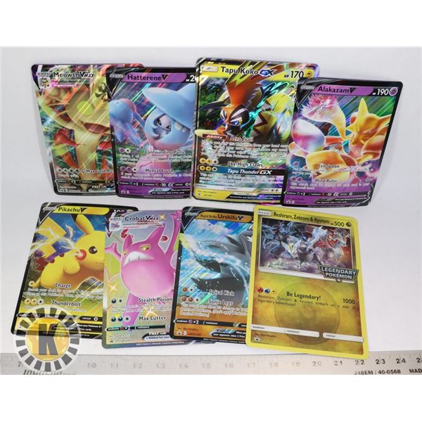x8 POKEMON JUMBO COLLECTORS CARDS, NEW