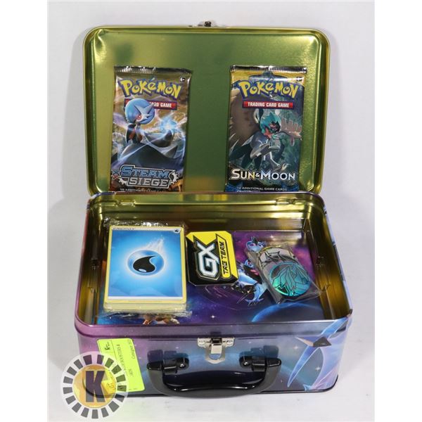 POKEMON TIN WITH BOOSTERS & ENERGY CARDS