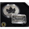 Image 3 : 10OZ FINE .999 SILVER MAPLE LEAF ROUND COIN.