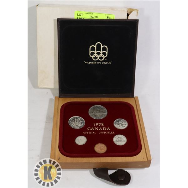 1978 CANADA 6 COIN SET IN COLLECTORS CASE