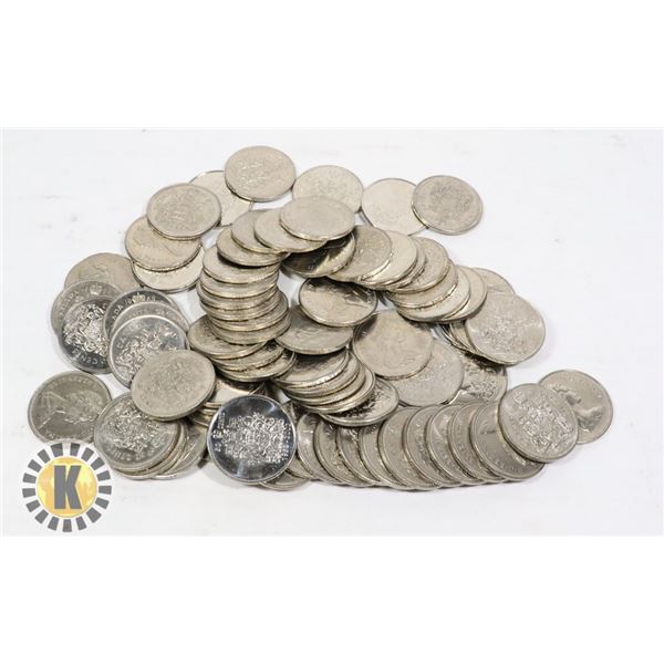 $36.50 FACE VALUE OLD CANADA 50 CENTS COINS