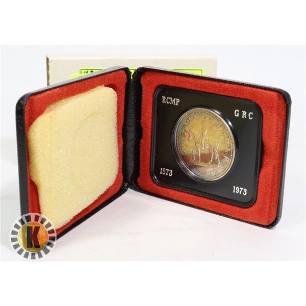 1873-1973 SILVER CANADA RCMP CASED $1 SP