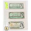 Image 1 : 1954-1973 LOT OF 3 CANADA $1 DOLLAR BANK