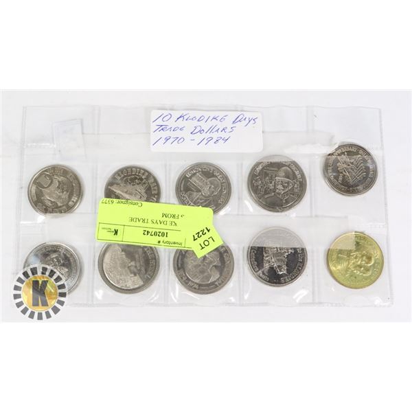 10 KLONDIKE DAYS TRADE DOLLARS FROM