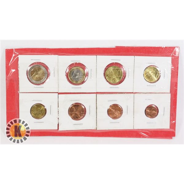 ORIGINAL FIRST ISSUE OF EURO COINS 1999-2002