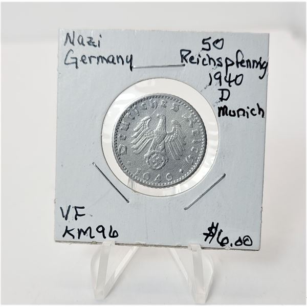 17)  FROM NAZI GERMANY, 50 REICHS PHENNIG