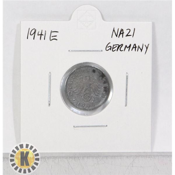1941 E NAZI GERMANY WWII 1 REICHPFENNIG