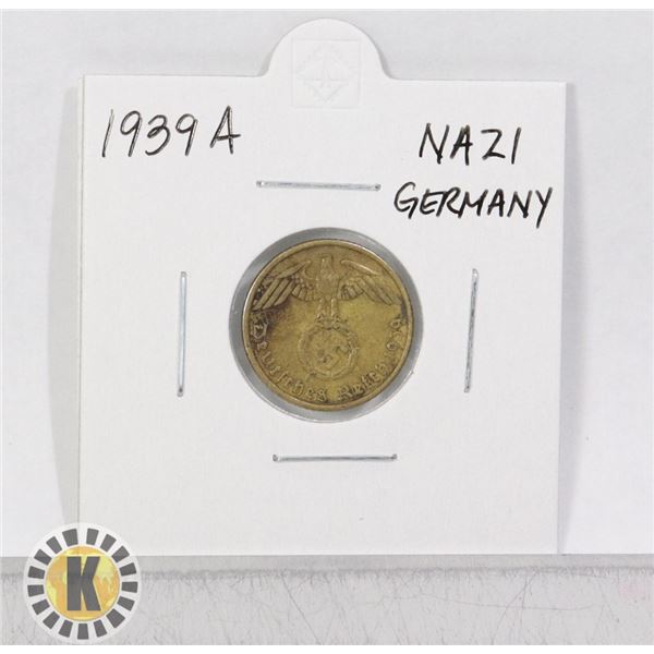 1939 A NAZI GERMANY WWII 5 REICHPFENNIG
