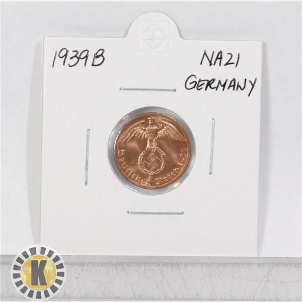 1939 B NAZI GERMANY WWII 1 REICHPFENNIG