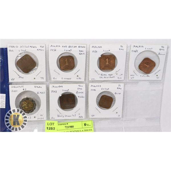 LOT OF 7 MALAY PENINSULA ISSUES 1919-2000