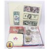 Image 1 : LOT OF COMMERATIVE & TRADE DOLLARS + NOVELTY BILLS