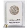 Image 1 : 1964 CANADA SILVER 1/2 DOLLAR, PROOF CAMEO