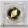 Image 1 : GOLD PLATED ETHEREUM COIN IN ROTATING CASE