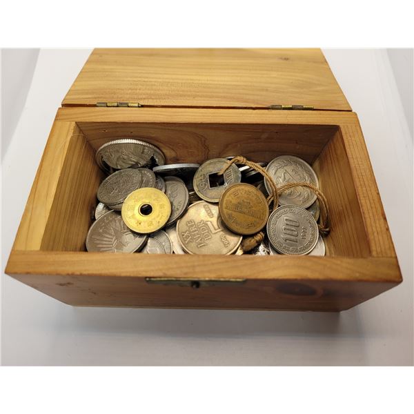 13)  WOODEN TREASURE CHEST FROM ST. MARY