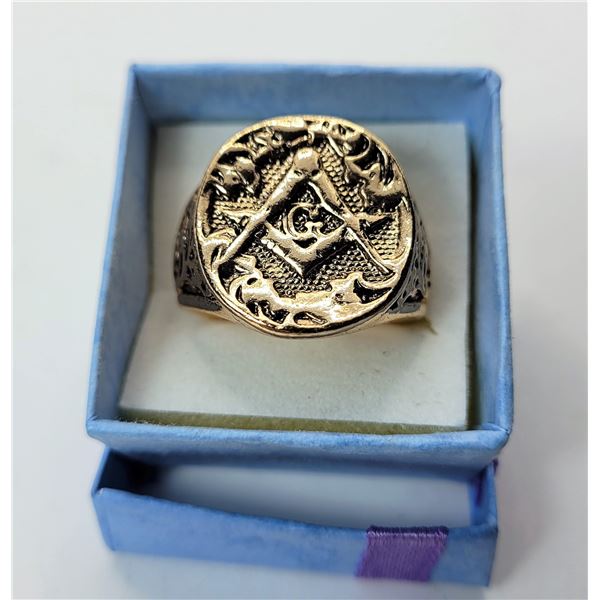 16)  GOLD PLATE OVER STAINLESS STEEL MASON'S