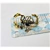 Image 1 : 31)  GOLD TONE WITH BLACK ACCENTS SCORPIAN